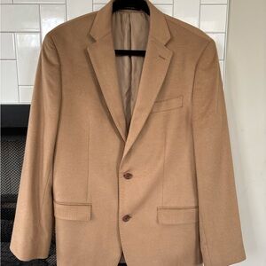 Ralph Lauren Camel Single-Breasted Blazer
